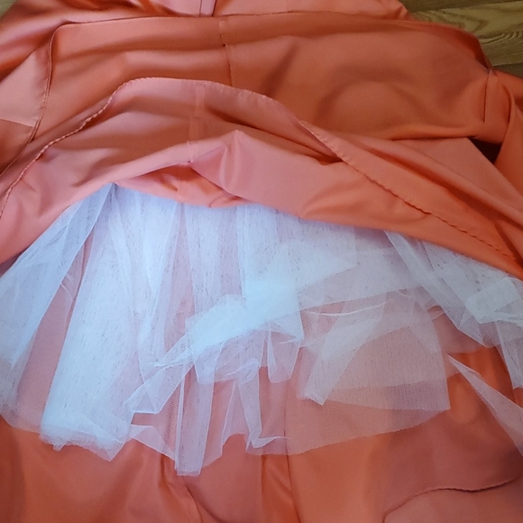 David's Bridal Melon Satin dress, 6, strapless - Picture 11 of 11